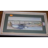 Jason Partner (1923-2005) - Blakeney, Norfolk, watercolour, signed lower left, 14 x 31cmCondition