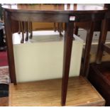 A 19th century mahogany demi-lune side table, width 82.5cm