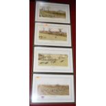 After Cecil Aldin - a set of four reproduction hunting prints, each 15 x 30cm