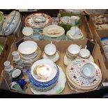 Two boxes of miscellaneous china, to include a Grafton China part tea service, basketweave