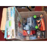 One box containing a quantity of mixed toys to include a child's miniature sewing machine, a