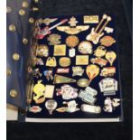 A large collection of enamelled and other badges, to include Walt Disney, Coca-Cola, Harley Davidson