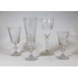 A large collection of miscellaneous glassware, to include cut glass biscuit barrel and cover,