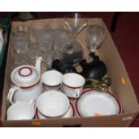 A collection of miscellaneous items, to include part tea set, Rupert the Bear soft toy etc
