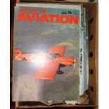 A large collection of books and magazines, relating to the history of aviation