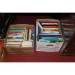 Two boxes of miscellaneous books, mainly being local interest, to include Hammond Innes East Anglia,