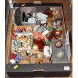 A large collection of assorted dolls house furniture and accessories, to include miniature stove,