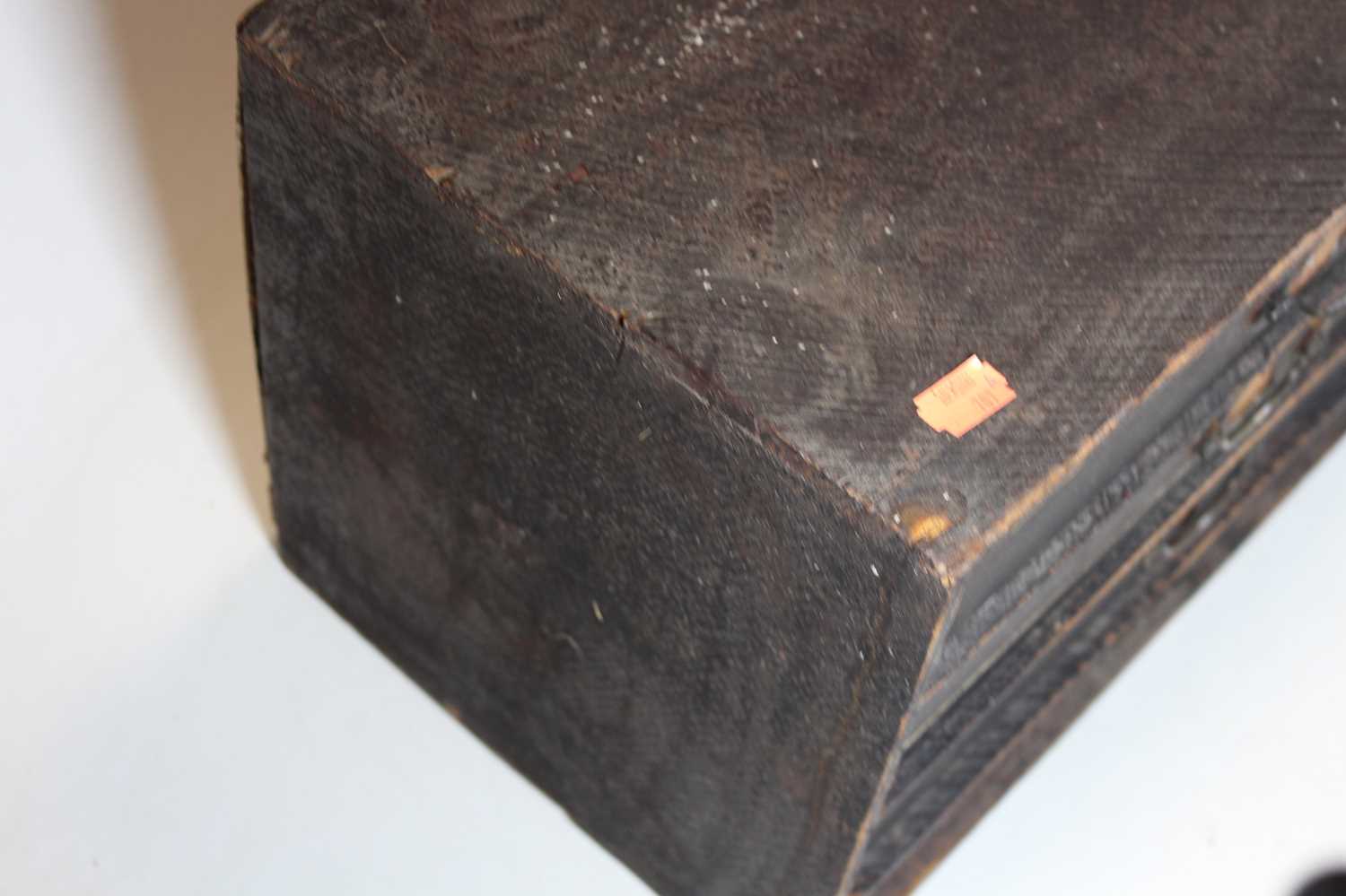 A late Victorian and later adapted mahogany clock case; together with a four drawer table-top - Image 2 of 5