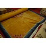 A large contemporary Chinese yellow ground floral decorated superwash carpetCondition report: