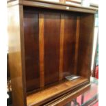 A circa 1900 mahogany low open bookshelf, having adjustable shelves, width 106.5cmCondition