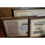 Assorted reproduction prints, to include Titanic and Royal Shakespeare Company interest (5)