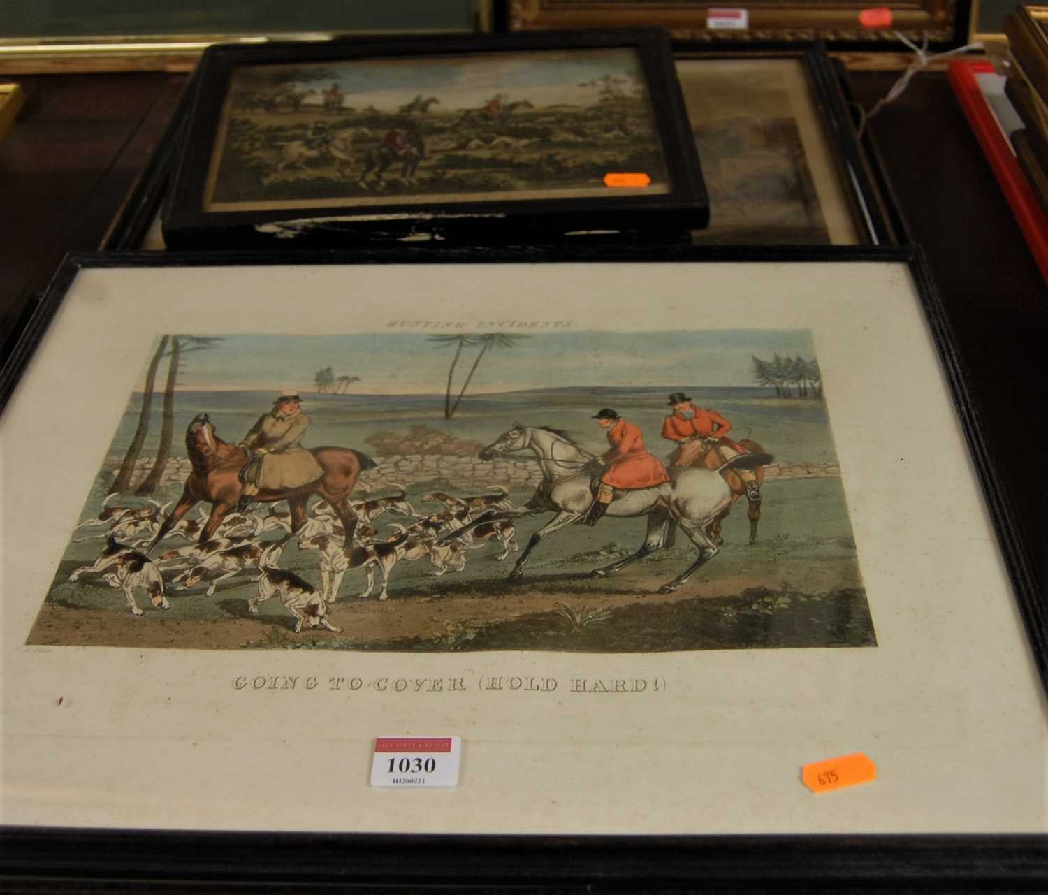 After Henry Alken - set of four prints from the Hunting Incidents series, each 28x38cm; after CB