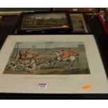 After Henry Alken - set of four prints from the Hunting Incidents series, each 28x38cm; after CB