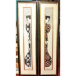 After Gustav Klimt (1862-1918) - Pair of prints, each 132 x 17cm