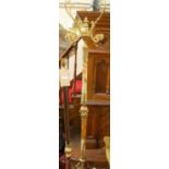 An onyx and gilt metal freestanding pedestal hat-stand, in the French taste, h.180cm; together