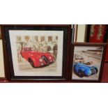 Four various motorsport prints