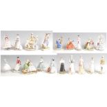 A collection of Royal Worcester porcelain figurines from the Victorian Series, modelled by Ruth