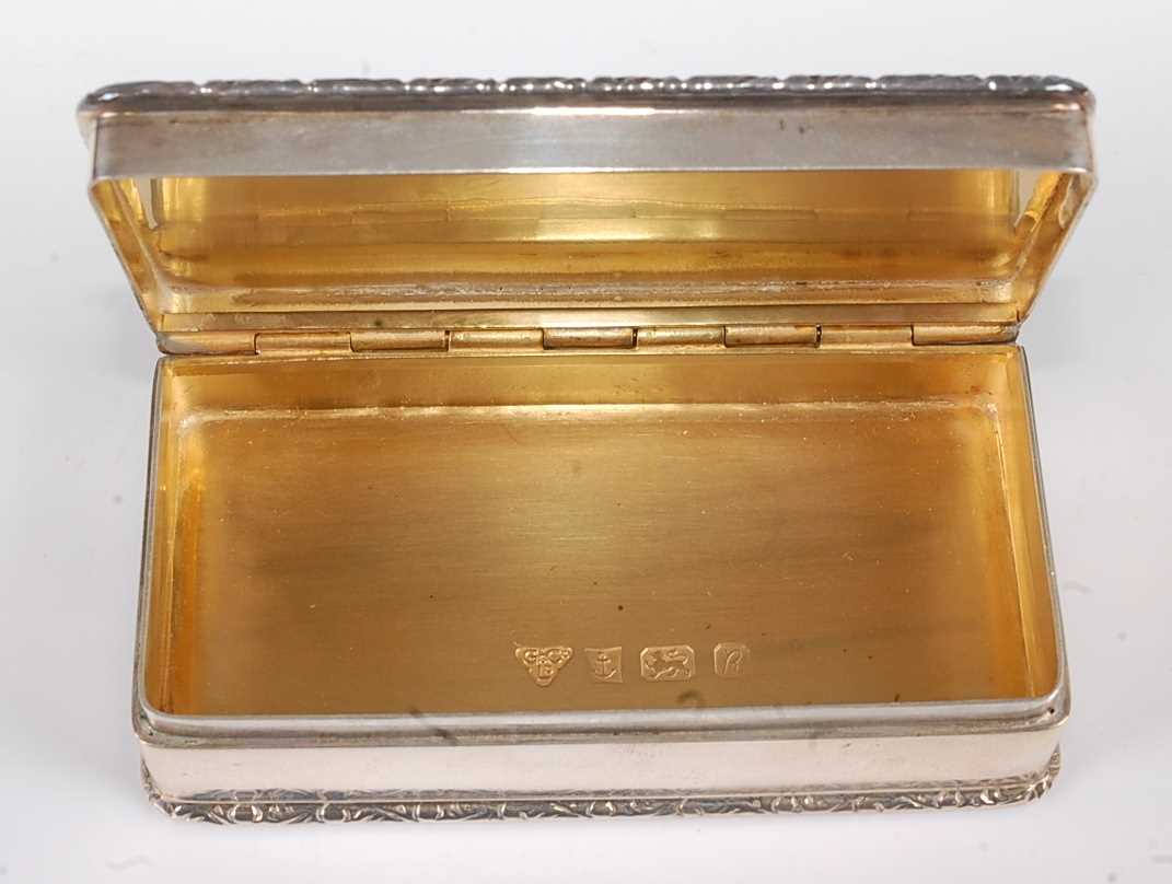 A Garrard & Co silver snuff box commemorating the Royal Birkdale Golf Club the hinged cover enamel - Image 4 of 6