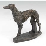 After Pierre Jules Mene - Bronze hound, in standing pose, raised upon a plinth, unsigned, h.22cm