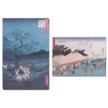 After Utagawa Hiroshige (1797-1858) - Two Ukiyo-e woodblock prints, being Foxfires at the Changing