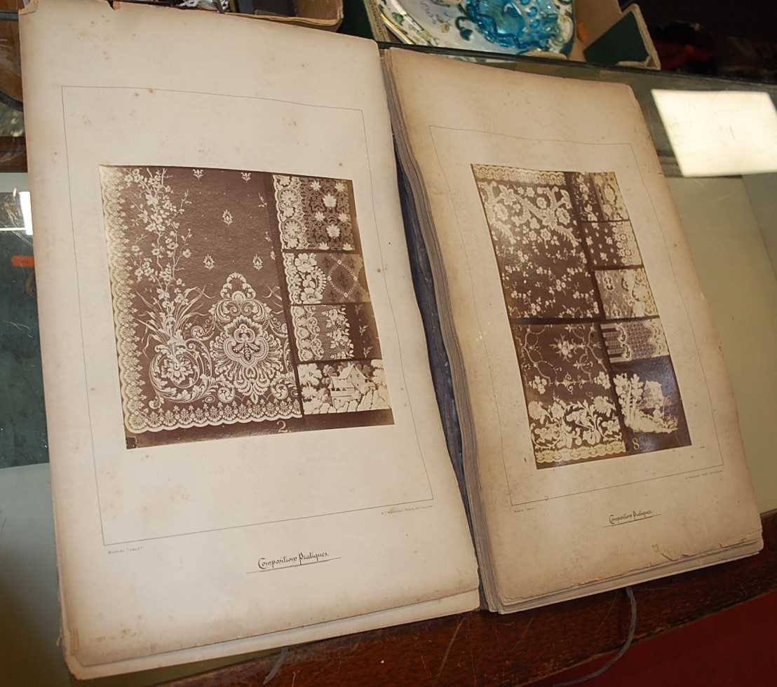 A French folio of Industrial photographs showing textiles/lace, RT Mounteney, Photo Litho and