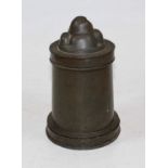 A Victorian pewter icecream mould in three parts, the base section numbered verso 132, height 17cm