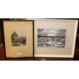 Maria Poole - Chalk rocks, lithograph, 16 x 23cm; John Carey - Engraved county map of Norfolk; and