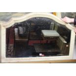 A faux marble framed and bevelled wall mirror, 70 x 107cm