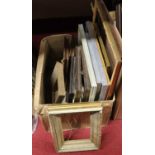 A box of assorted wooden and giltwood picture frames, various sizes but generally small to medium