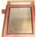 A reproduction gilt framed and bevelled rectangular wall mirror, 95 x 64cm; and one other (2)