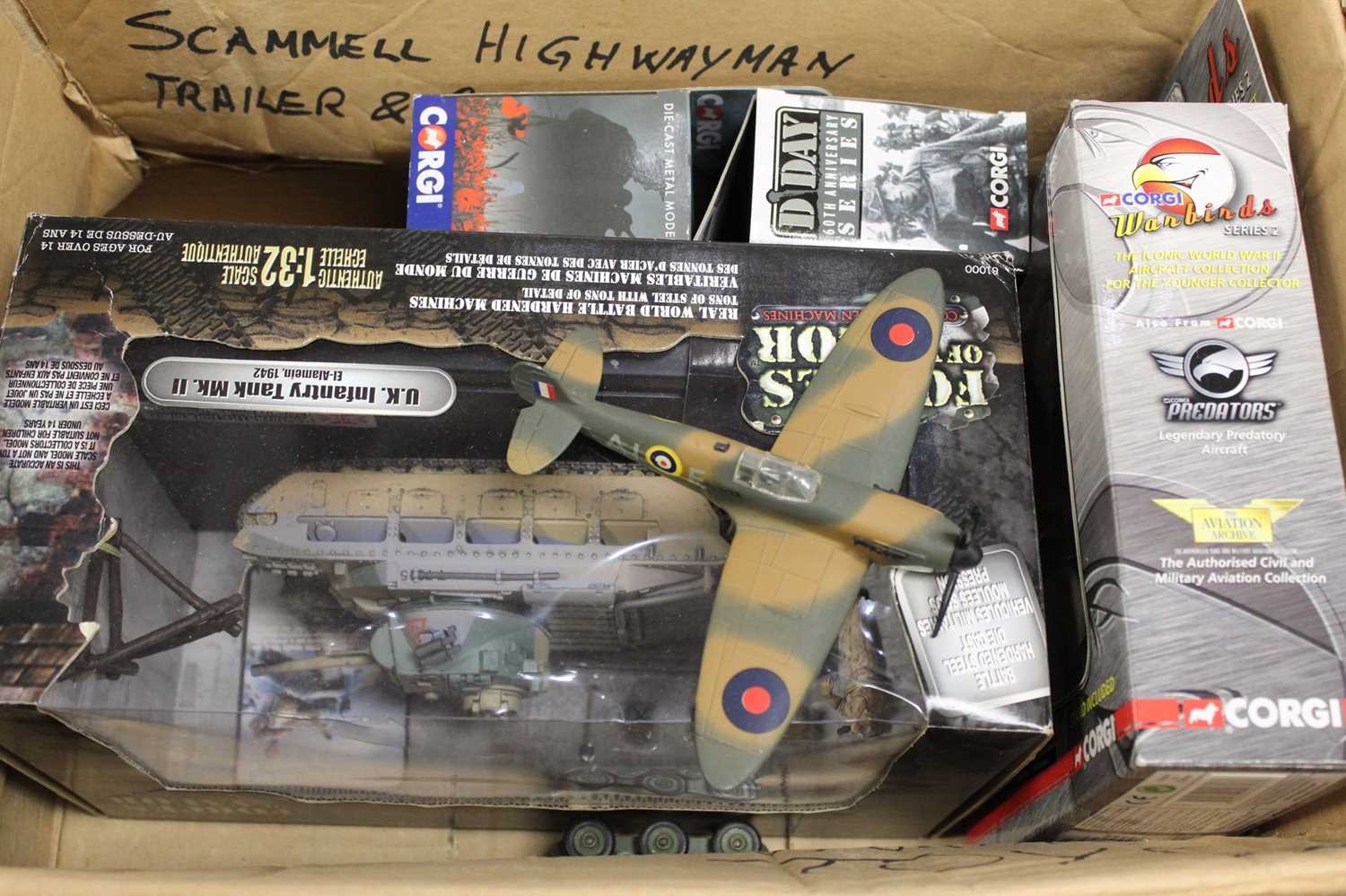 Four boxes containing a collection of diecast model vehicles to include Days Gone, and Dinky - Image 4 of 6