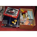 A collection of miscellaneous children's toys, to include Triang Hornby clockwork train set,