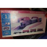 A collection of Hornby Model Railway to include My First Hornby, R1031 battery operated train set,