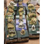 A collection of 20 boxed Lilliput Lane cottage ornaments, to include Sherburn Alms Houses,