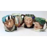 A collection of three Doulton character jugs, to include The Cavalier, Bacchus, and The Falconer;