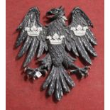 A cast metal Barclays Bank eagle, h.70cm