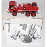 An MVI Mini Vehicle Incendies 1/50 scale kit built model of a Renault 6x6 Gironde fire vehicle,