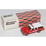 A Western Models 1/43 scale white metal kit built model of a Chevrolet C10 Suburban Fire Chief's