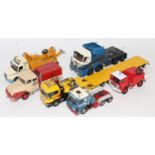Six various 1/50 and 1/48 scale diecast and plastic heavy haulage and commercial vehicles to include
