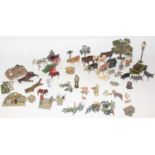 A large group of mainly Britains, loose farm and garden and flower series items. (F-G).