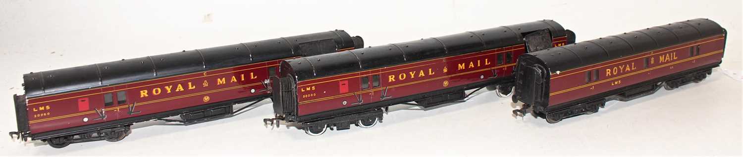 Three Exley Royal Mail LMS vehicles: TPO No.30000, another 30250 (net appears to be amended and does