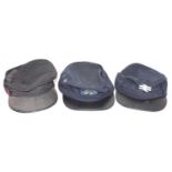 3 Various British Railway Uniform Caps