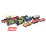 Tray containing Hornby items to include Pre War M3 0-4-0 LNER 460, Postwar 101 0-4-0 LNER 460 (F-G),