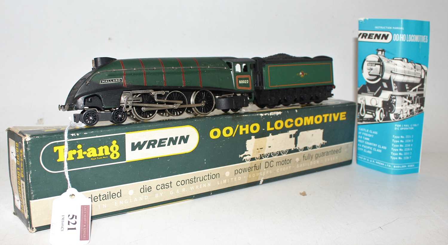 W2211 Wrenn loco & tender A4 4-6-2 ‘Mallard’ BR green ‘Lion holding Wheel,’ instructions. (E-BVG)