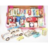 One tray containing a quantity of various VW related tin plated diecast and related effects, to
