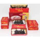 Collection of Triang items: R52 0-6-0 tank loco BR 47606 (BG-E); another (VG-BG); R228 Pullman