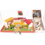 A collection of various Britains plastic and wooden farm zoo and cowboy and Indian related