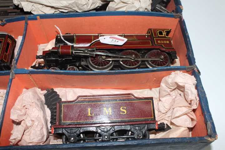 Bing Train, Royal Scot Train Set, clockwork comprising 4-6-0 Royal Scot No.6508 Loco and 6 wheeled - Image 12 of 15