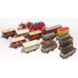 Large tray containing 15 Hornby mainly pre-war wagons and one non-Hornby, includes a No. 2 LMS