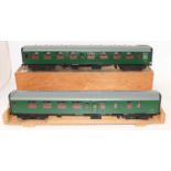 Gauge 1 Model Company Coach Group, both Southern region to include S24539 Corridor Coach and a